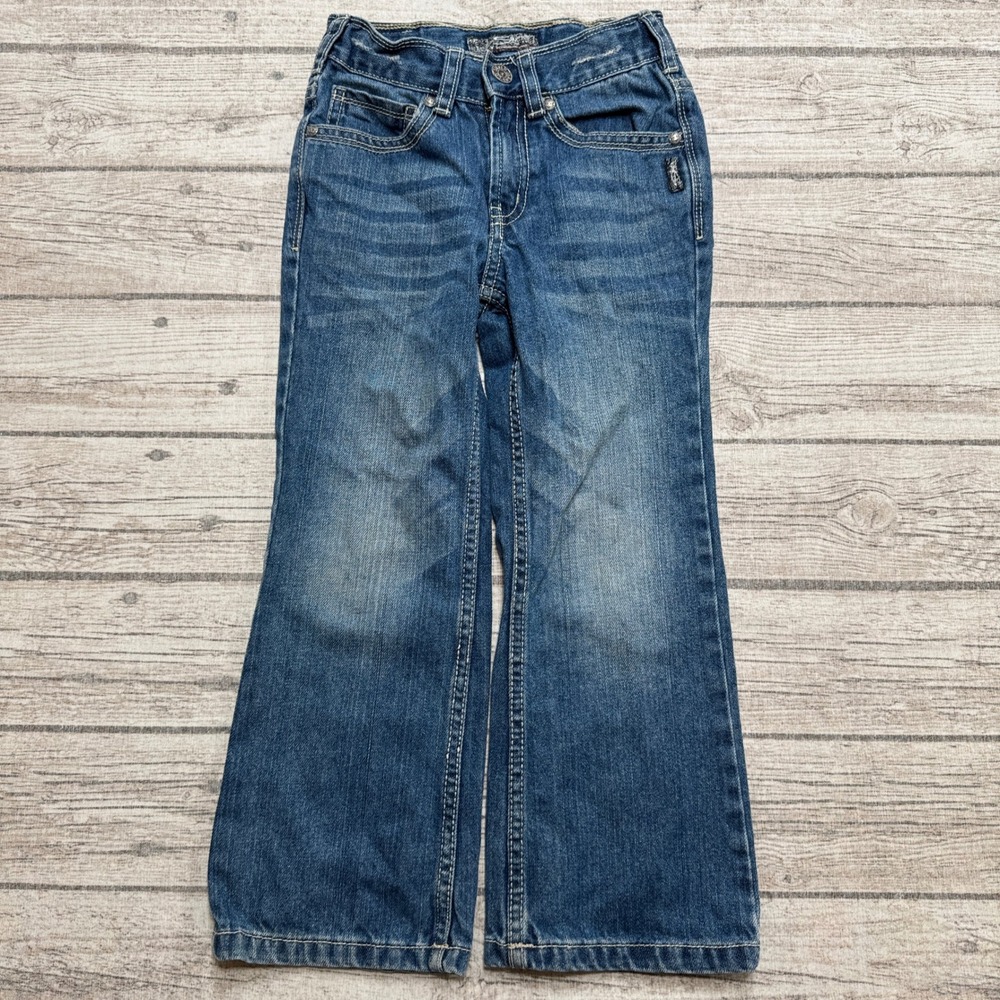 Silver Jeans Boy's 5 Blue Medium Wash Denim Straight Leg Relaxed Fit Cotton